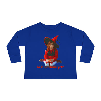 Is it Samhain yet? Toddler Long Sleeve Tee by CreepyCrafts.boo