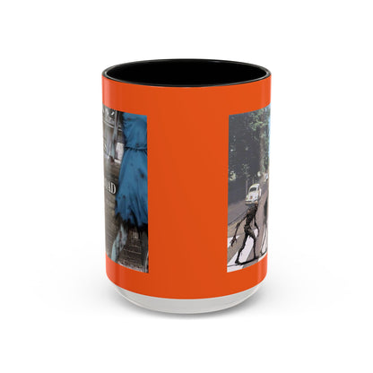 2-sided, Scabby Road Orange Accent Mug by CreepyCrafts.boo