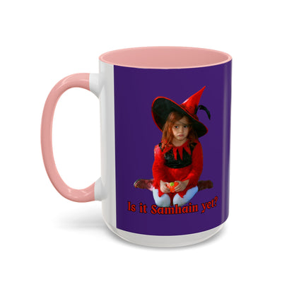 Is it Samhain yet? Purple Accent Mug by CreepyCrafts.boo
