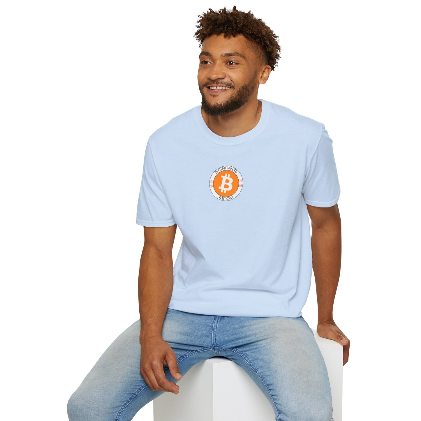 2-sided, Bitcoin, Bitcoin, Bitcoin (BTC) Light colors Unisex T-Shirt by cypherpunkgear.com