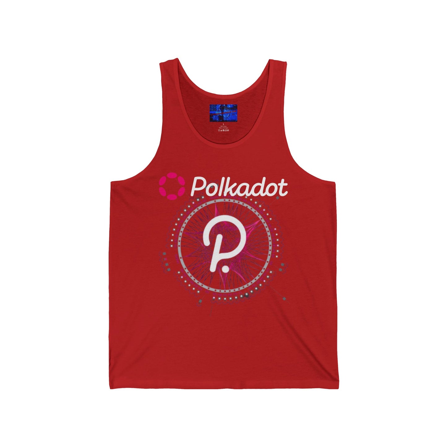 Polkadot (DOT) Unisex Jersey Tank Top by cypherpunkgear.com