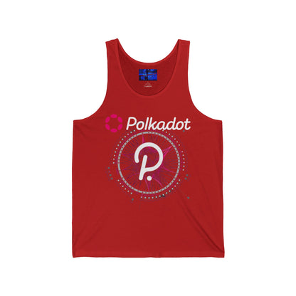 Polkadot (DOT) Unisex Jersey Tank Top by cypherpunkgear.com