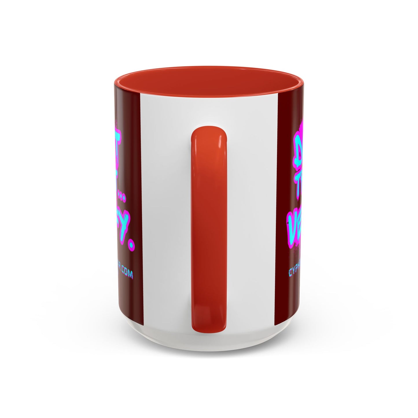 Don't Trust...Verify. Red Accent Mug by cypherpunkgear.com
