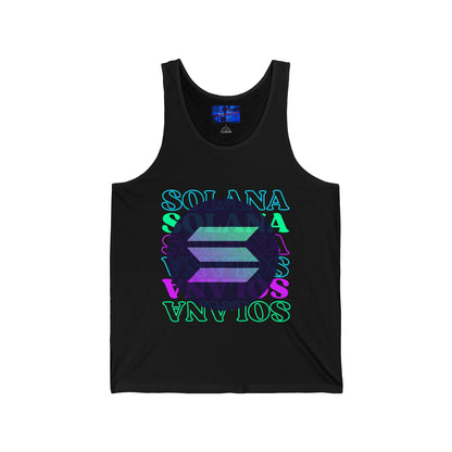 Solana, Solana, Solana (SOL) Unisex Jersey Tank Top by cypherpunkgear.com