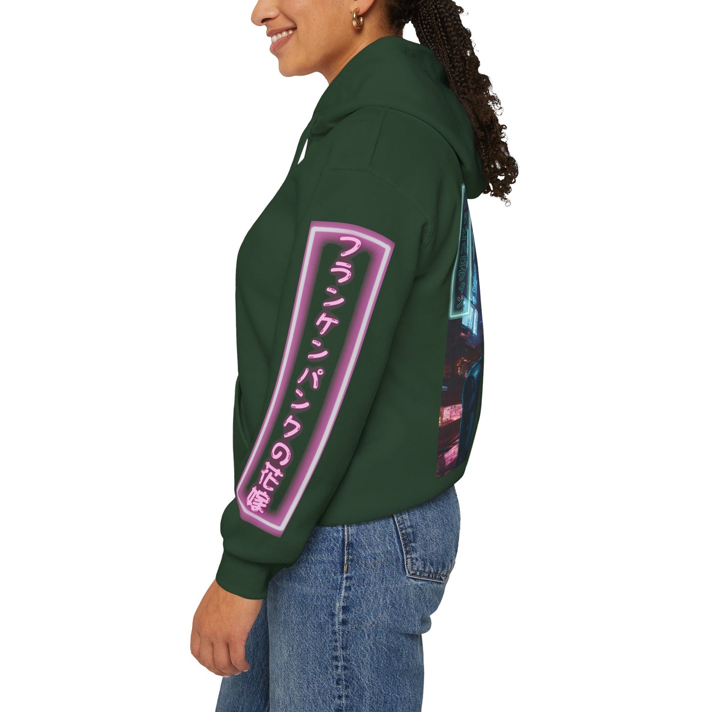 Neon Bride of Frankenstein Hoodie Unisex Hooded Sweatshirt by CreepyCrafts.boo