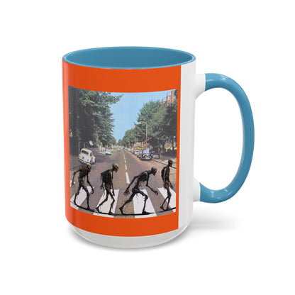 2-sided, Scabby Road Orange Accent Mug by CreepyCrafts.boo