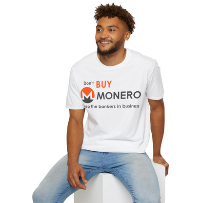 Don't buy Monero (XMR) Light colors Unisex T-Shirt by cypherpunkgear.com