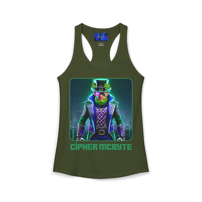 Cipher McByte Women's Racerback Tank Top by cypherpunkgear.com