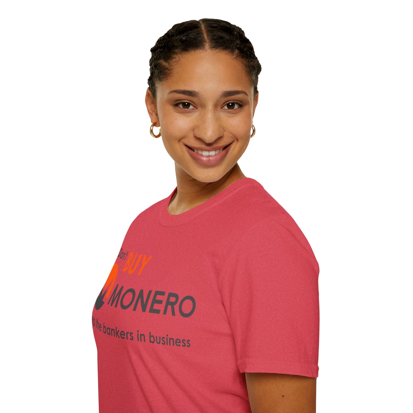 Don't buy Monero (XMR) Light colors Unisex T-Shirt by cypherpunkgear.com