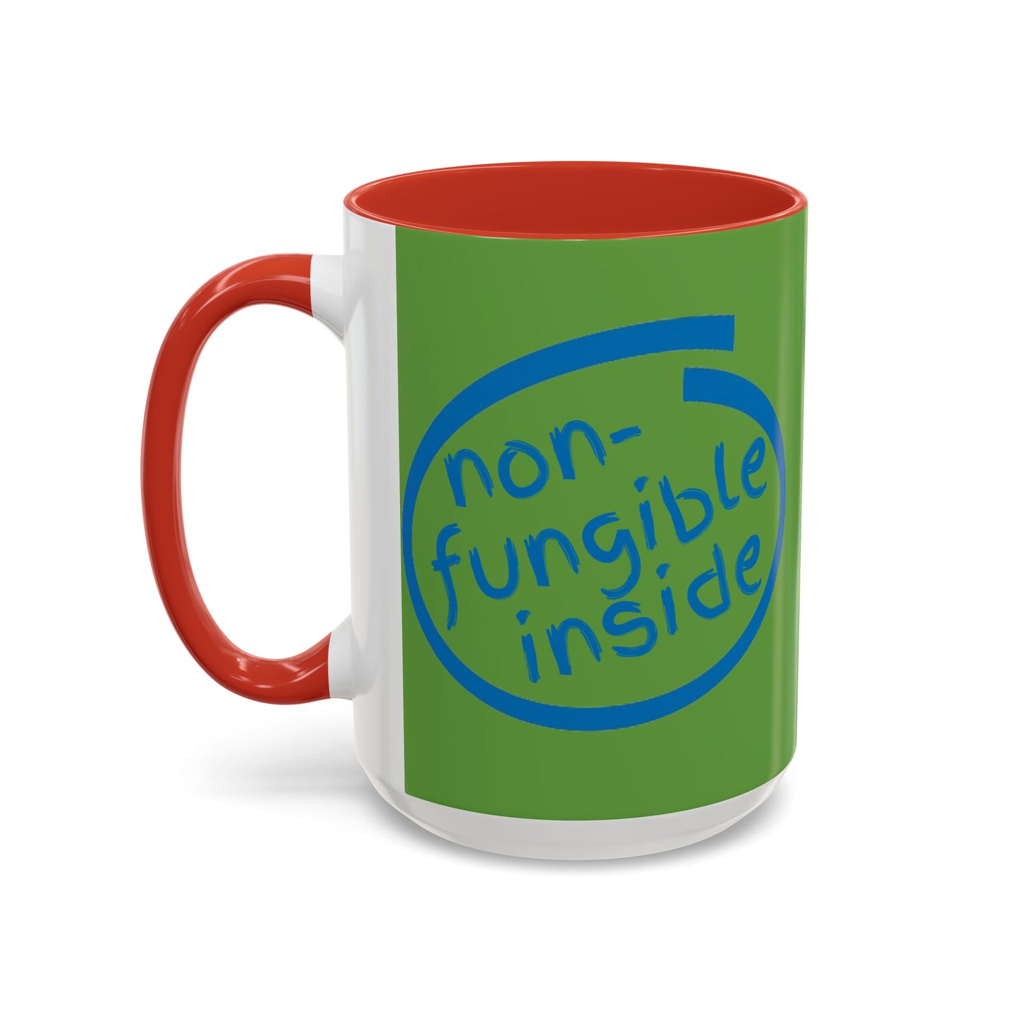 Non-Fungible Inside Green Accent Mug by cypherpunkgear.com