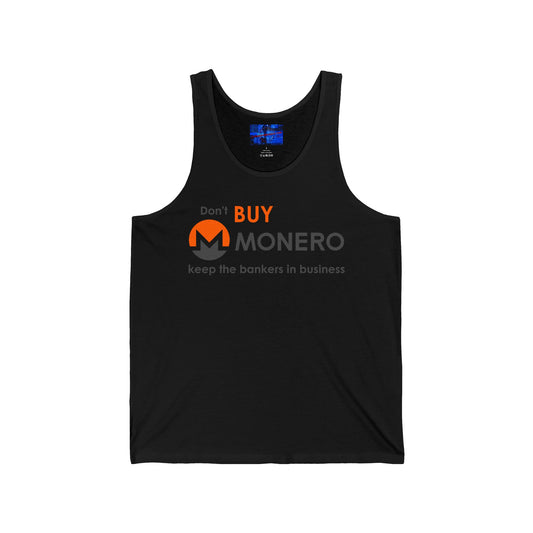 Don't buy Monero (XMR) Unisex Jersey Tank Top by cypherpunkgear.com