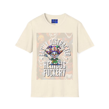 Easily Distracted by Heinous Fuckery Little Jincs LTcolors Unisex T-Shirt by cypherpunkgear.com