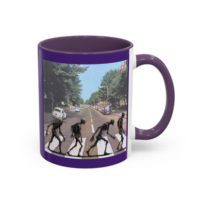 2-sided, Scabby Road Purple Accent Mug by CreepyCrafts.boo