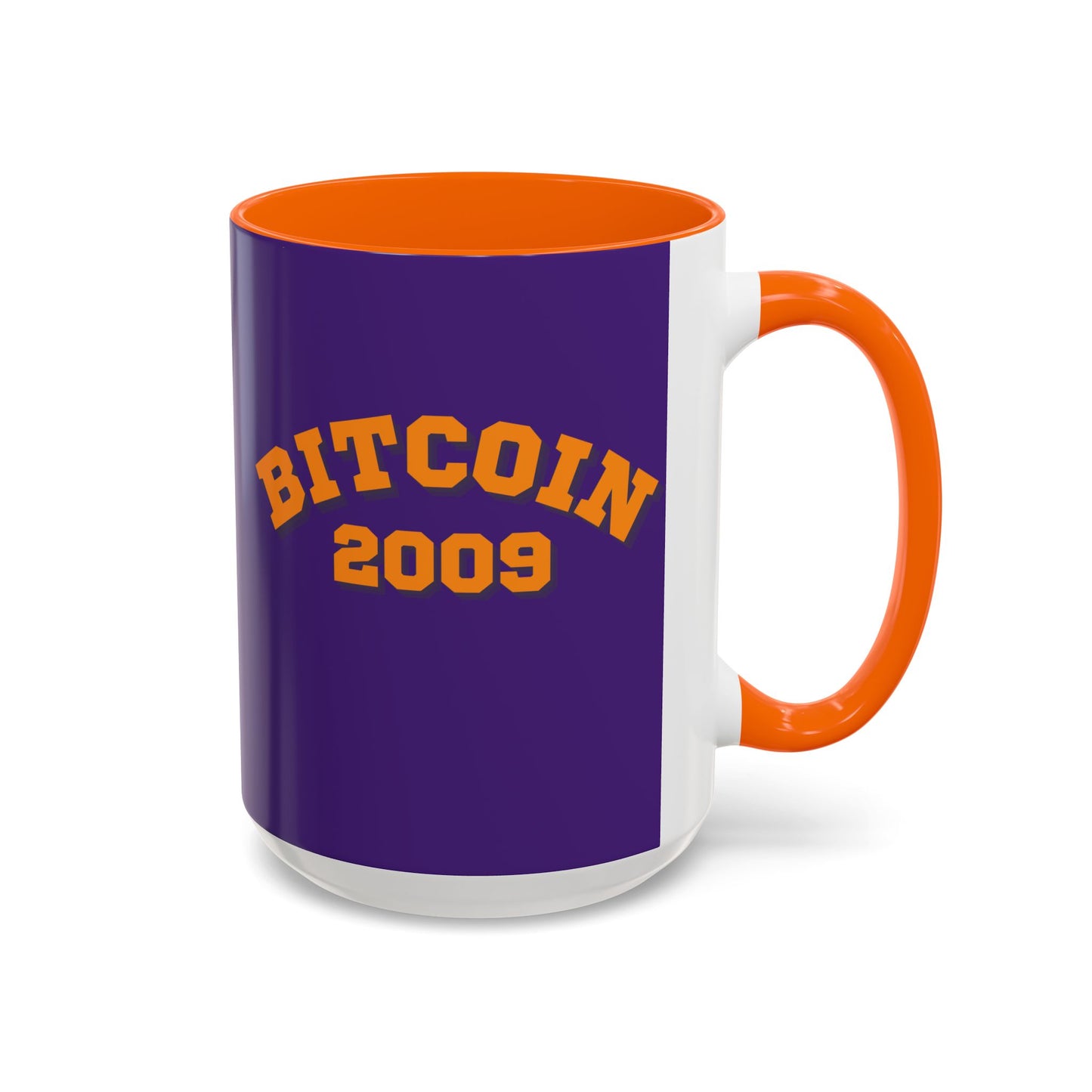 Bitcoin 2009 Dark Purple Accent Mug by cypherpunkgear.com