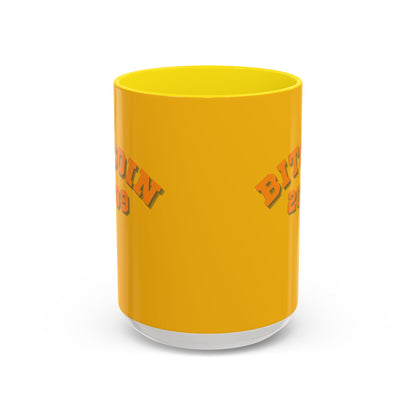 Bitcoin 2009 Yellow Accent Mug by cypherpunkgear.com
