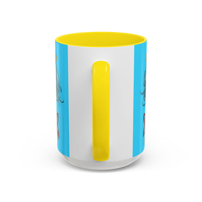 Caution, Savage Light Blue Accent Mug by cypherpunkgear.com