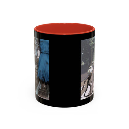 2-sided, Scabby Road Black Accent Mug by CreepyCrafts.boo
