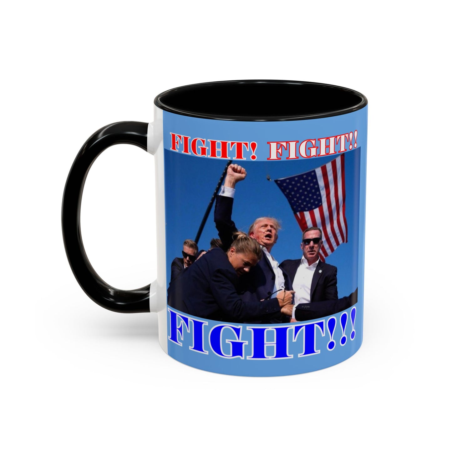 FIGHT! FIGHT!! FIGHT!!! Accent Mug by cypherpunkgear