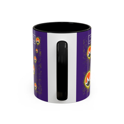 Monero (XMR) don't assume your freedoms are assured Purple Accent Mug by cypherpunkgear.com