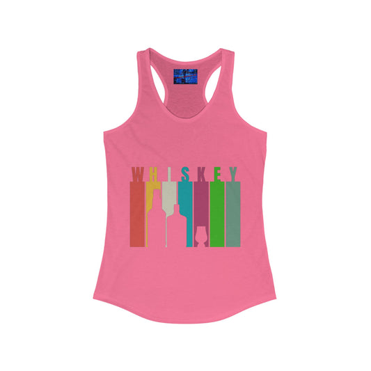 Whiskey spelled with an 'e' Women's Racerback Tank Top by cypherpunkgear.com