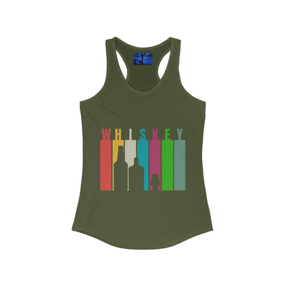Whiskey spelled with an 'e' Women's Racerback Tank Top by cypherpunkgear.com