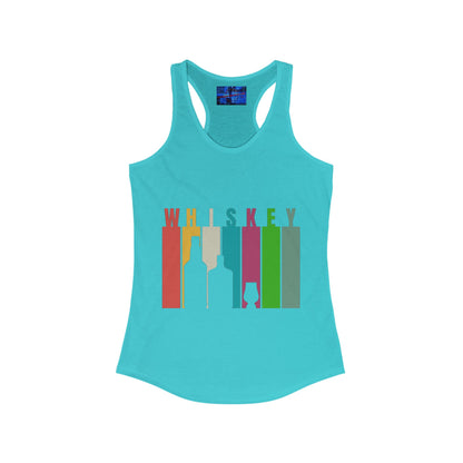 Whiskey spelled with an 'e' Women's Racerback Tank Top by cypherpunkgear.com
