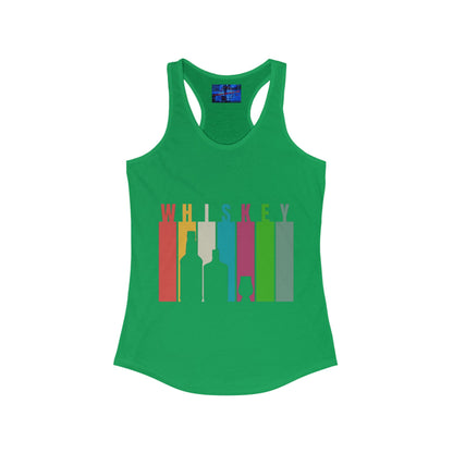 Whiskey spelled with an 'e' Women's Racerback Tank Top by cypherpunkgear.com