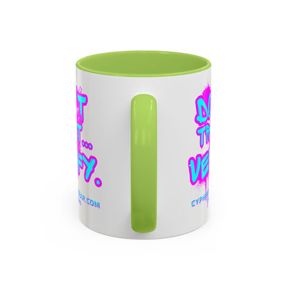 Don't Trust...Verify. White Accent Mug by cypherpunkgear.com