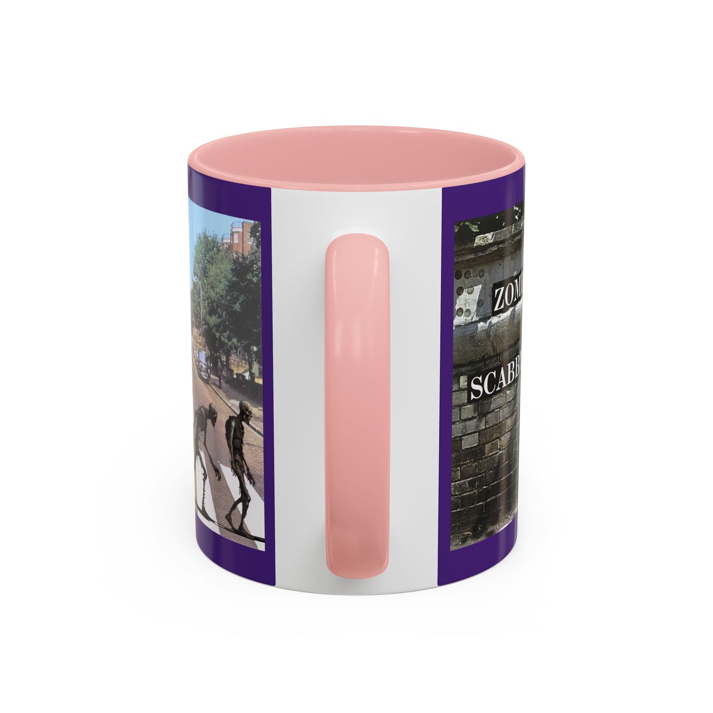 2-sided, Scabby Road Purple Accent Mug by CreepyCrafts.boo