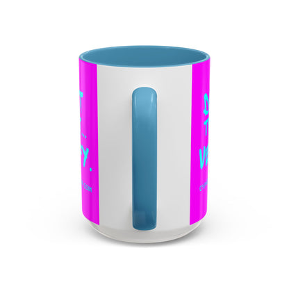 Don't Trust...Verify. Electric Magenta Accent Mug by cypherpunkgear.com