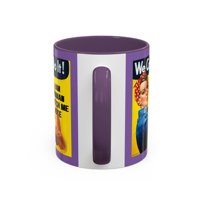 I Am Woman Watch Me Vote Rosie Light Purple Accent Mug by cypherpunkgear.com