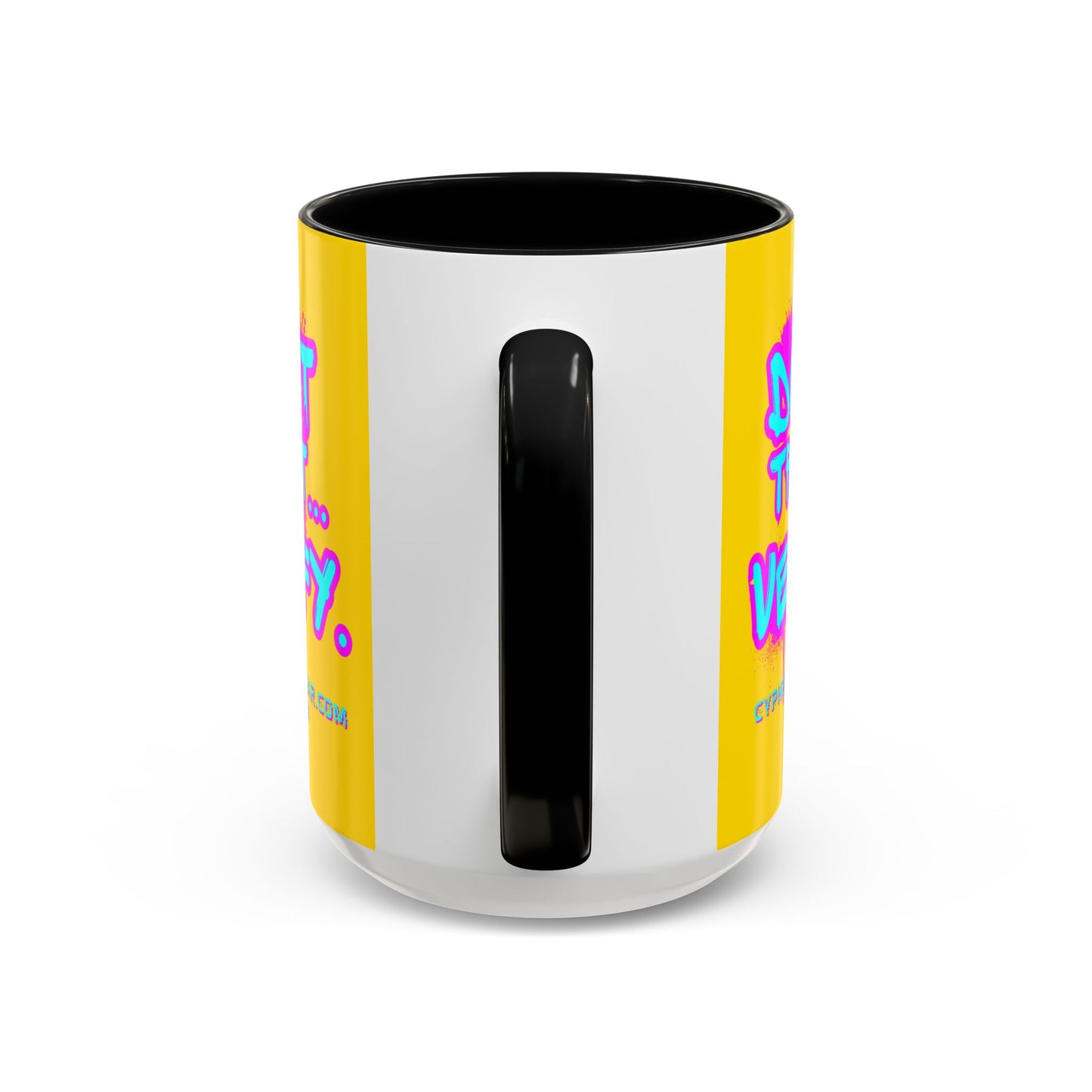 Don't Trust...Verify. Yellow Accent Mug by cypherpunkgear.com