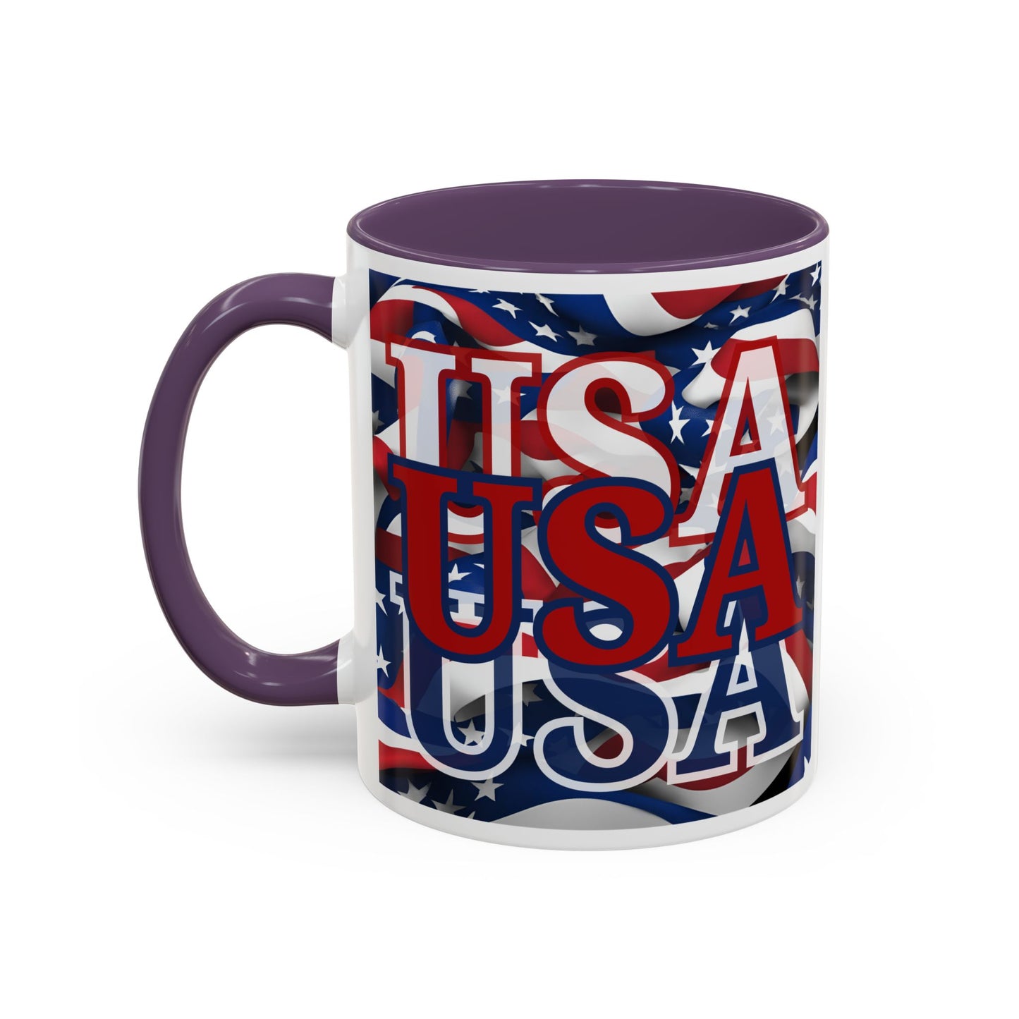 USA Red font Center Patriot Accent Mug by cypherpunkgear.com