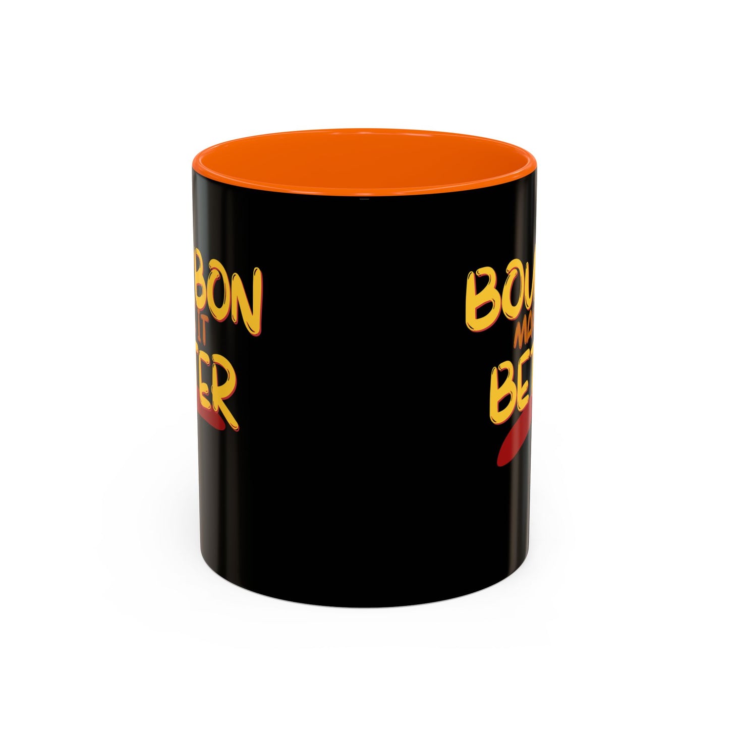 Bourbon makes it better Accent Mug by cypherpunkgear.com