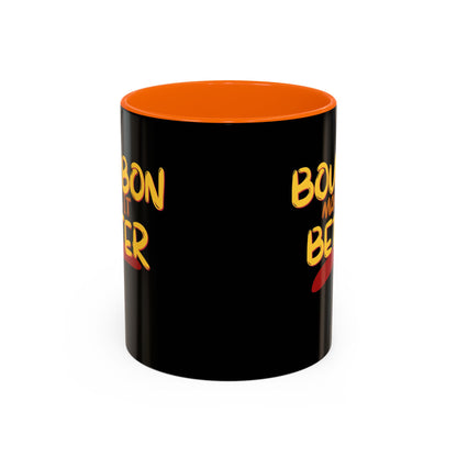 Bourbon makes it better Accent Mug by cypherpunkgear.com