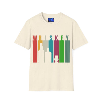Whiskey spelled with an 'e' Light colors Unisex T-Shirt by cypherpunkgear.com