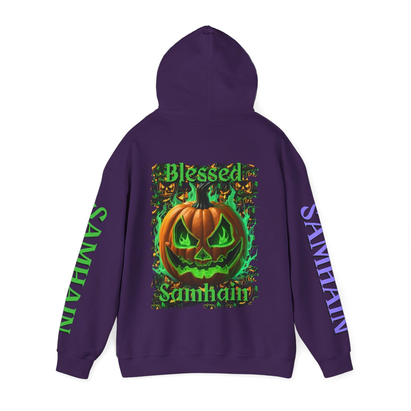 Blessed Samhain Green Jack Hoodie Unisex Hooded Sweatshirt by CreepyCrafts.boo