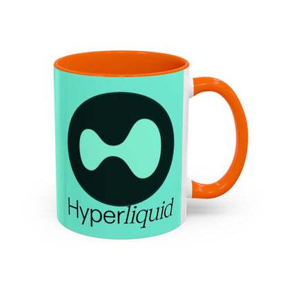 Hyperliquid Black font Light Hyperliquid Accent Mug by cypherpunkgear.com