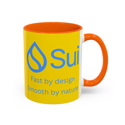SUI Yellow Accent Mug by cypherpunkgear.com