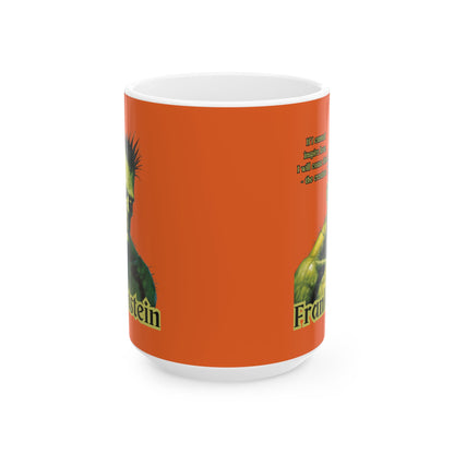 Frankenstein's Creature Orange Mug by cypherpunkgear