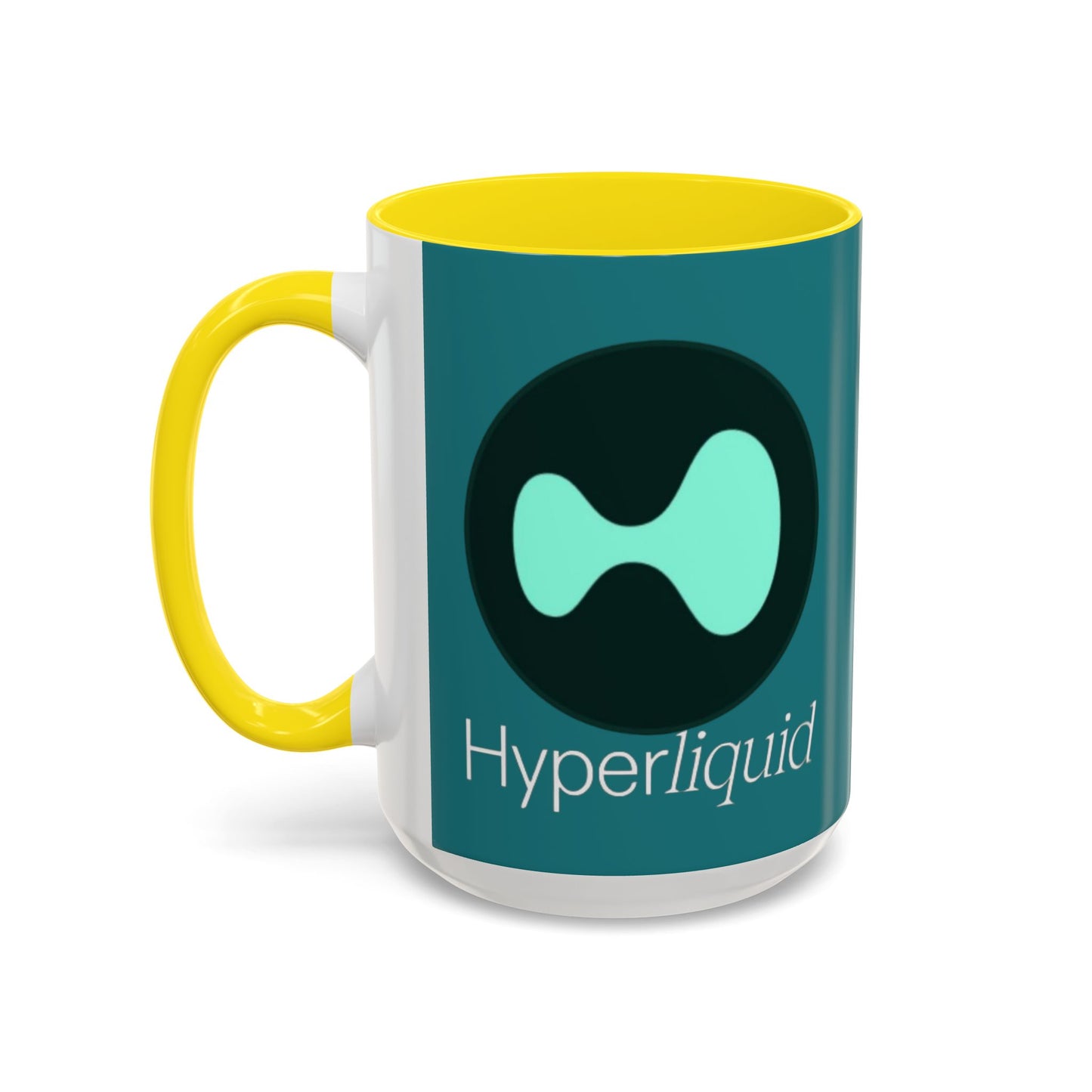 Hyperliquid White font Hyperliquid Accent Mug by cypherpunkgear.com