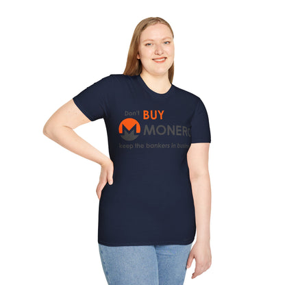 Don't buy Monero (XMR) Dark colors Unisex T-Shirt by cypherpunkgear.com