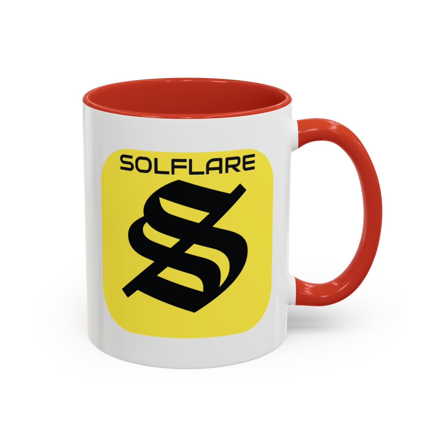 SolflareLogo White Accent Mug by cypherpunkgear.com