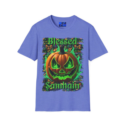 Blessed Samhain Green Jack Unisex T-Shirt by cypherpunkgear