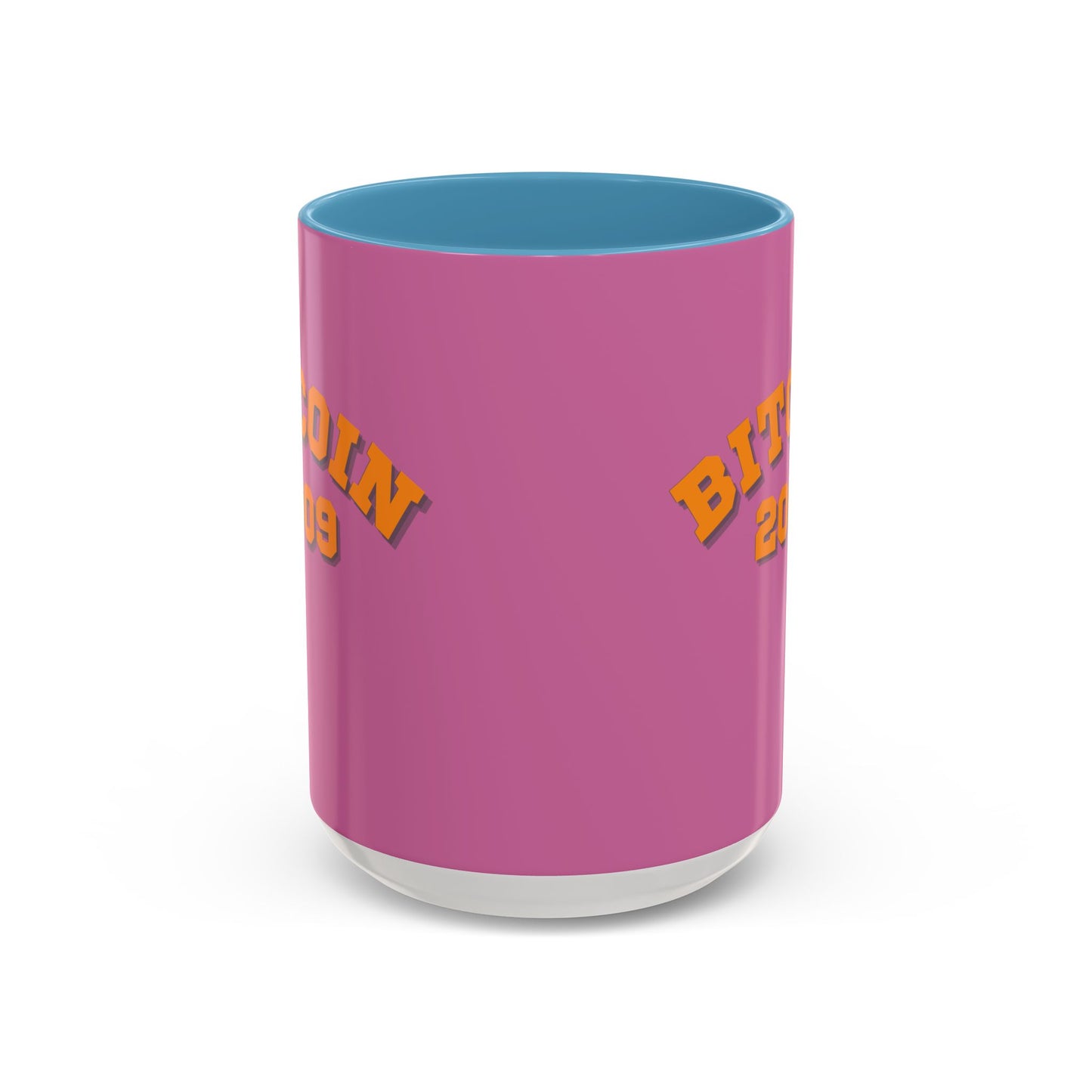 Bitcoin 2009 Pink Accent Mug by cypherpunkgear.com