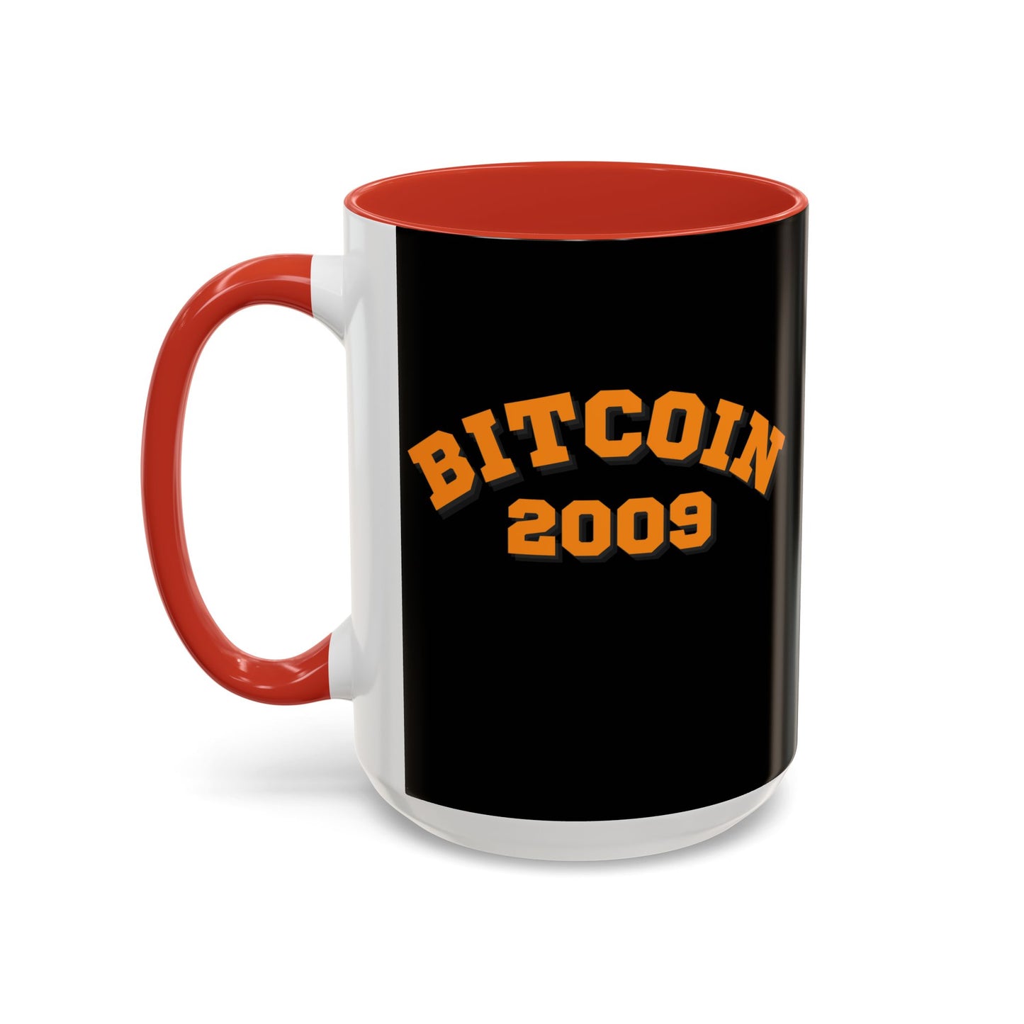 Bitcoin 2009 Black Accent Mug by cypherpunkgear.com