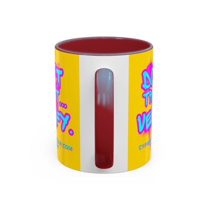 Don't Trust...Verify. Yellow Accent Mug by cypherpunkgear.com