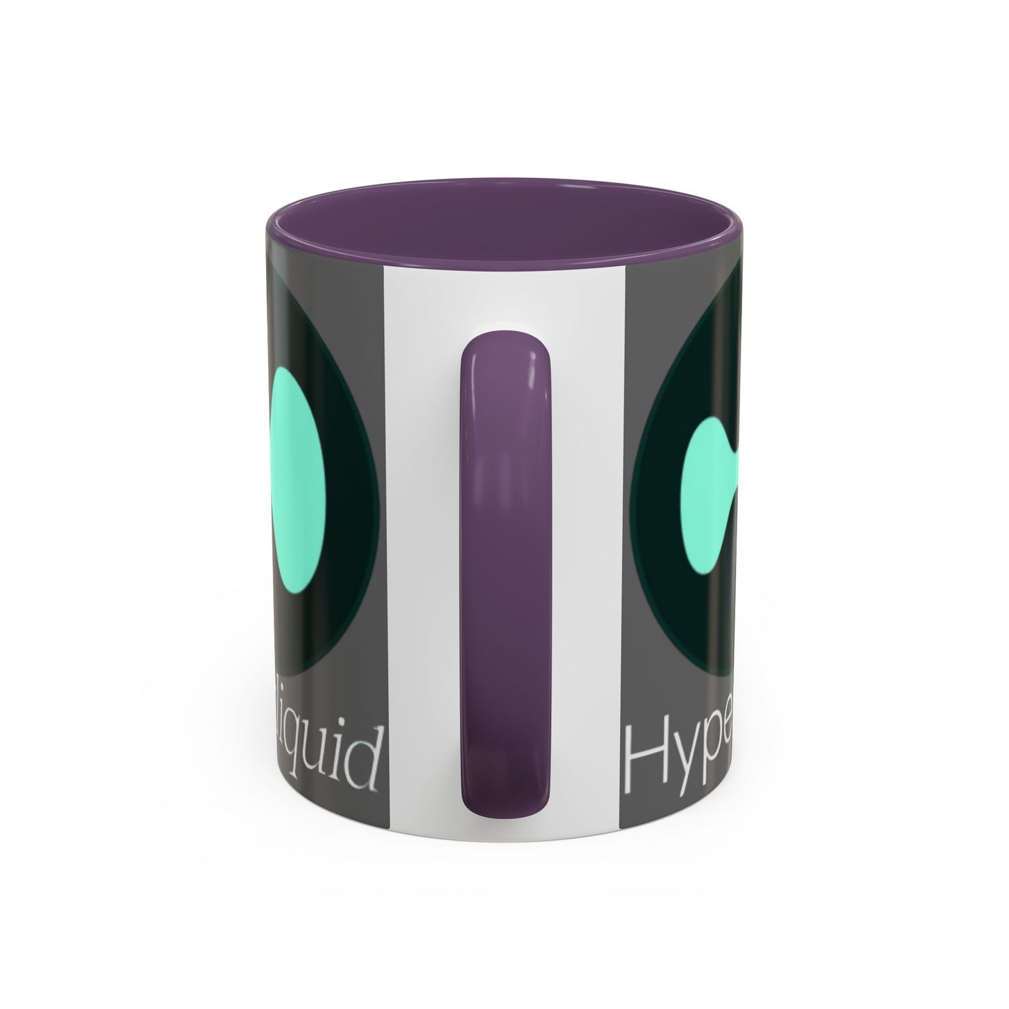 Hyperliquid White font Grey Accent Mug by cypherpunkgear.com