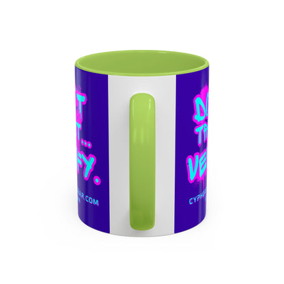 Don't Trust...Verify. Dark Purple Accent Mug by cypherpunkgear.com