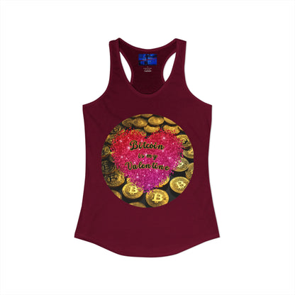 Bitcoin is My Valentine Women's Racerback Tank Top by cypherpunkgear.com